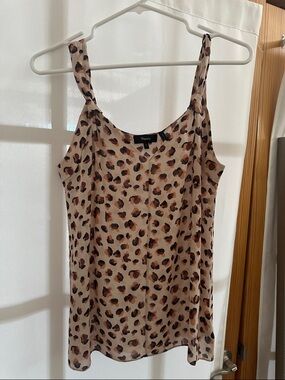100% SilkTheory Leopard Print Cami